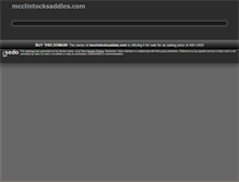 Tablet Screenshot of mcclintocksaddles.com